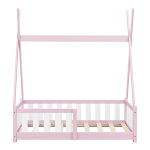 Cama infantil Tipi Helsingborg con reja de seguridad pino 140x70cm [en.casa]
