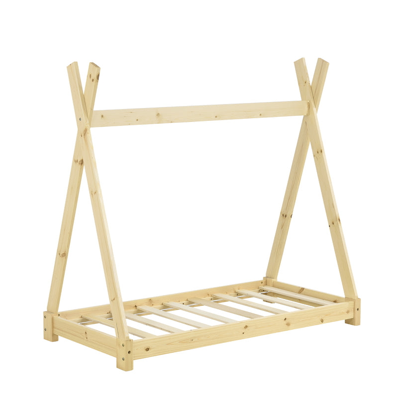 Esquema acotado Cama para niños Onejda con colchón Pino varios colores y diferentes medidas [en.casa] [neu.haus]