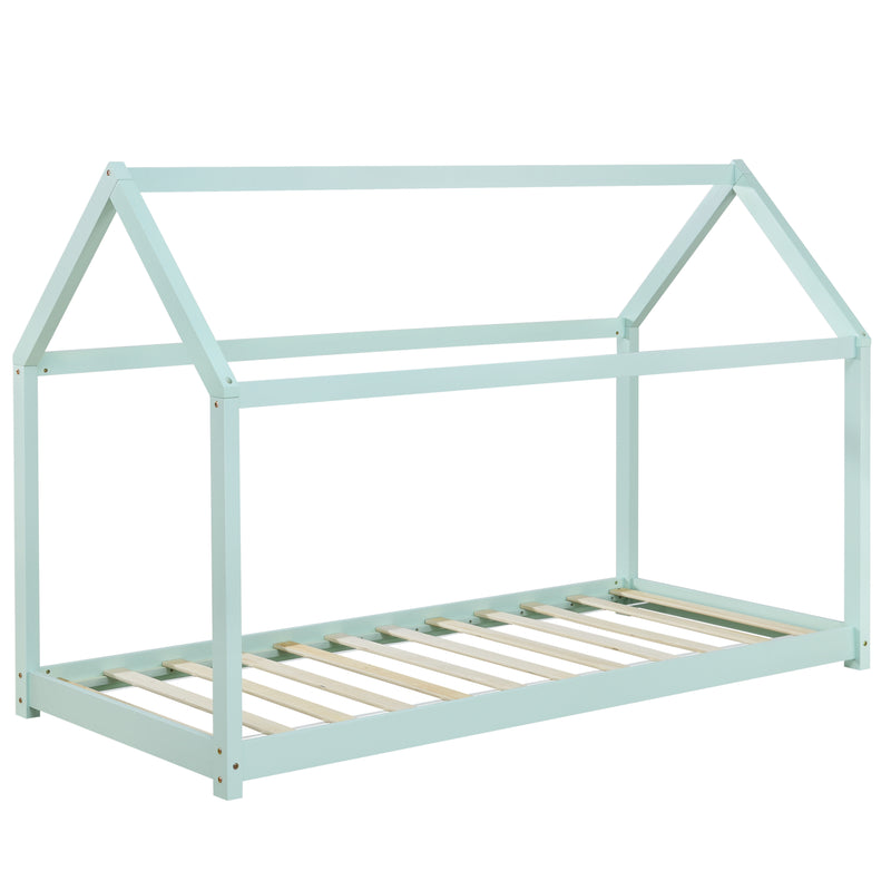Esquema acotado Cama infantil Netstal 90x200 cm con colchón de espuma fría natural [en.casa]