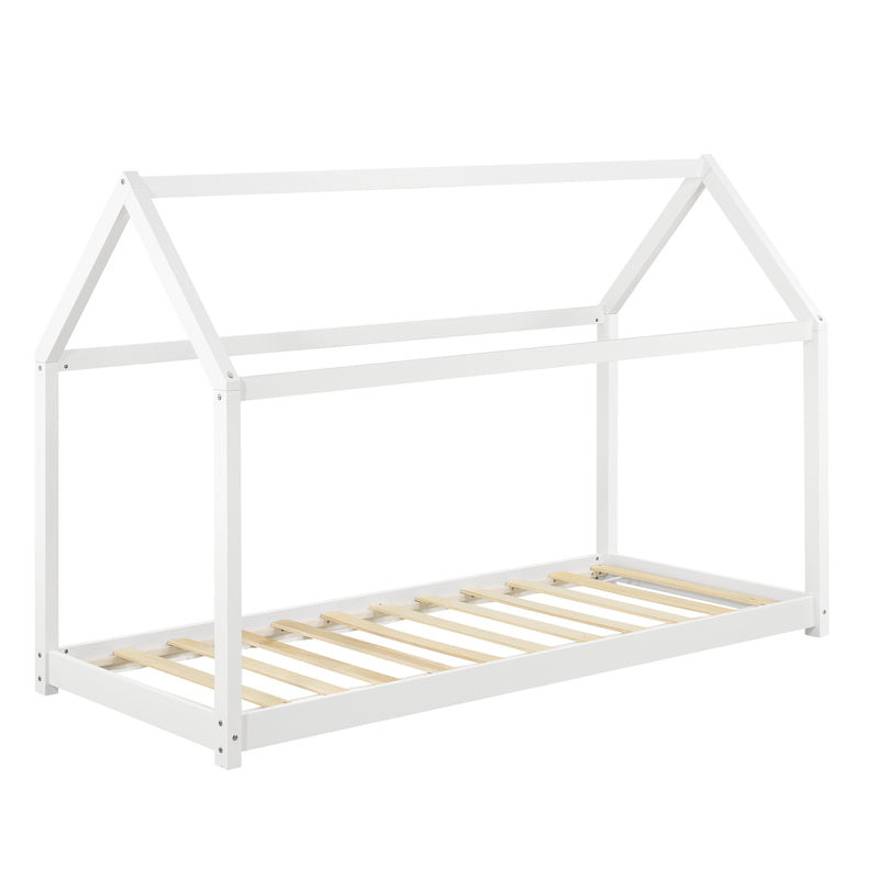 Esquema acotado Cama infantil 90x200 cm Netstal con colchón de espuma fría en varios colores [en.casa]