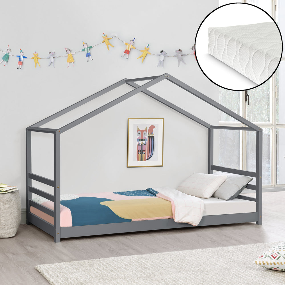 Cama infantil Vardø con colchón de espuma fría 90x200 cm en varios colores en.casa - premiumXL