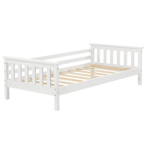 Cama para niños Nuuk - con Somier - con área de Almacenamiento - Protección contra caídas [en.casa]