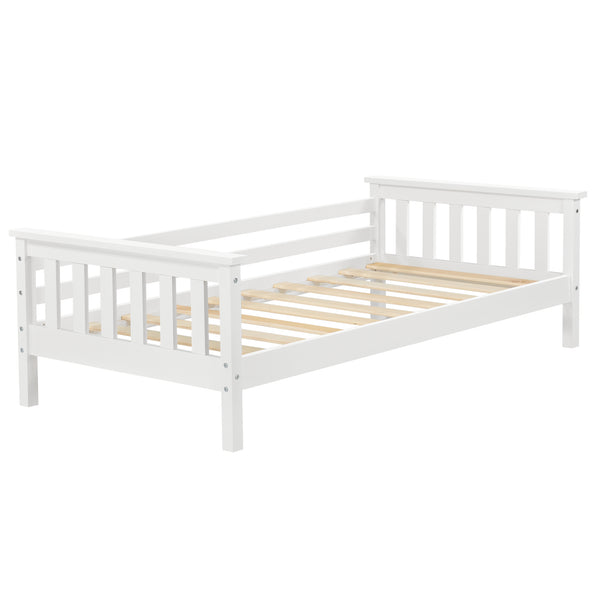 Cama para niños Nuuk - con Somier - con área de Almacenamiento - Protección contra caídas [en.casa]