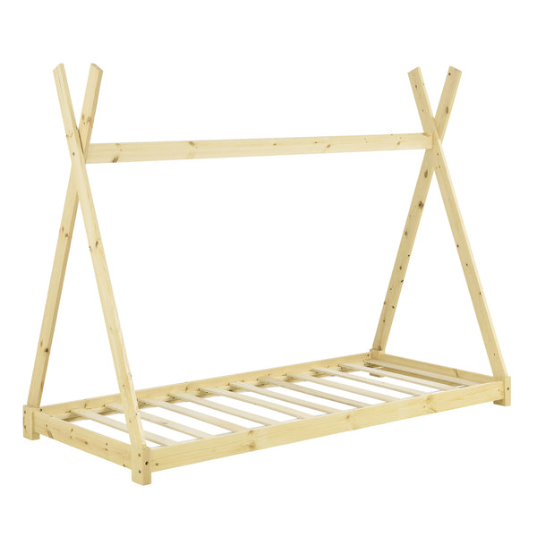 Cama infantil Onejda diseño tipi pino [en.casa]