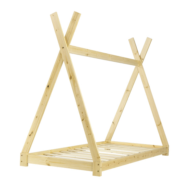 Cama infantil Onejda diseño tipi pino [en.casa]