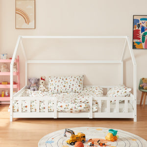 Cama para niños Sisimiut forma de casa pino  [en.casa]