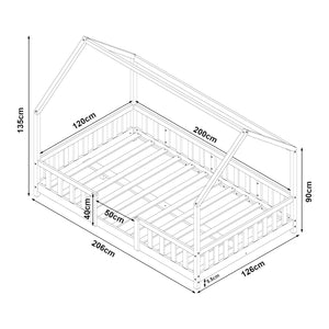 Cama para niños Sisimiut forma de casa pino  [en.casa]