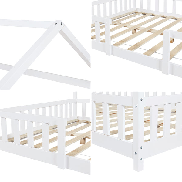Cama para niños Sisimiut forma de casa pino  [en.casa]
