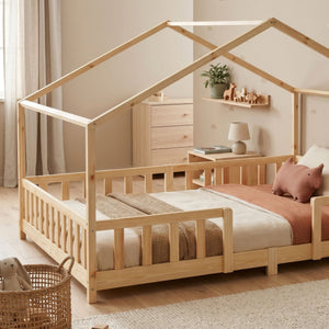 Cama para niños Treviolo forma de casa pino  [en.casa]