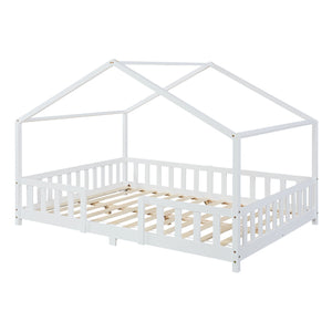 Cama para niños Treviolo forma de casa pino  [en.casa]