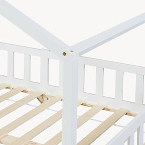 Cama para niños Treviolo forma de casa pino  [en.casa]