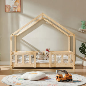 Cama para niños Treviolo forma de casa pino  [en.casa]