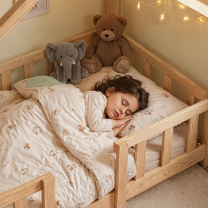 Cama para niños Treviolo forma de casa pino + colchón [en.casa][neu.haus]