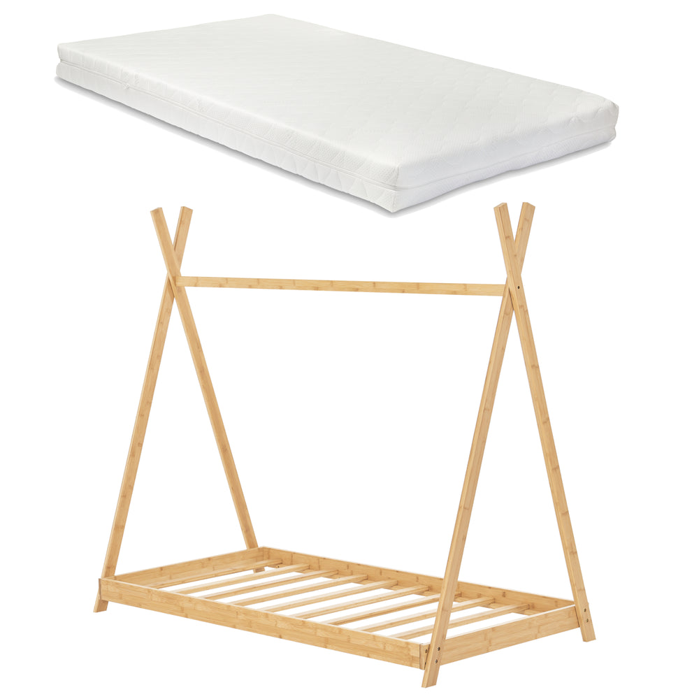 Cama infantil Vimpeli con colchón de bambú en varias medidas [en.casa] - premiumXL