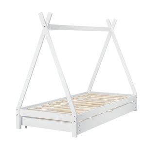 Cama infantil Cree 90x200 cm Tipi Indio con colchón de espuma fría [en.casa]