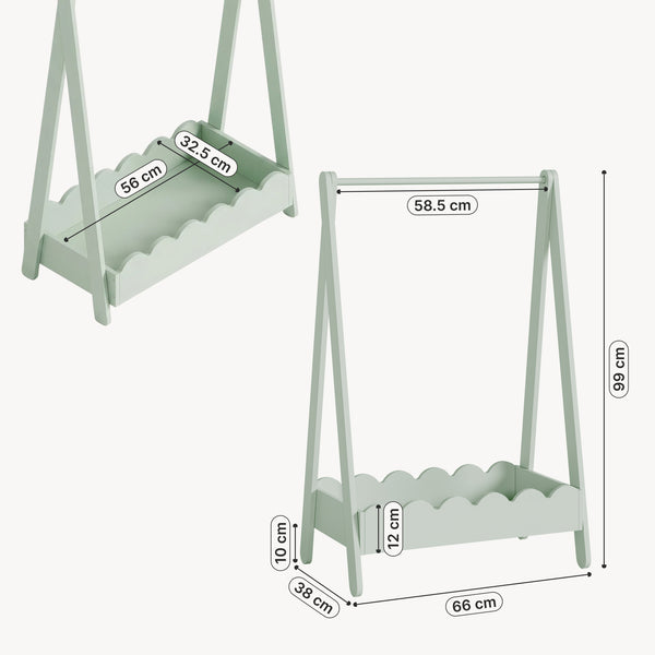 Guardarropa infantil Vestnes 99x66x38 cm [en.casa]