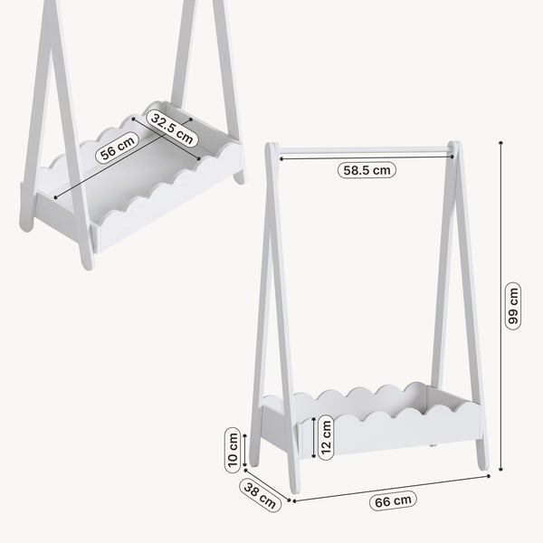 Guardarropa infantil Vestnes 99x66x38 cm [en.casa]