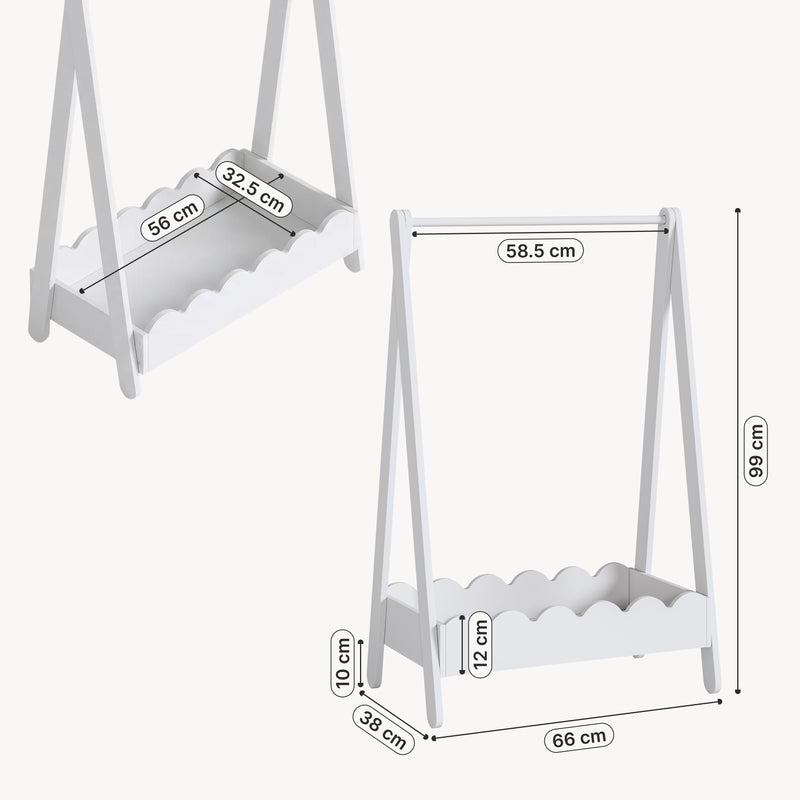 Esquema acotado Guardarropa infantil Vestnes 99x66x38 cm [en.casa]