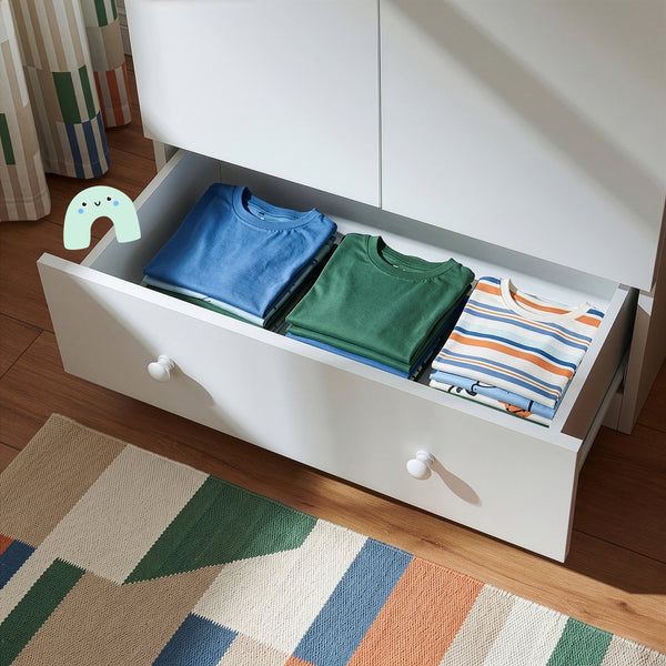Armario ropero infantil Beldinupp con 2 puertas 123x60x40 cm [en.casa]