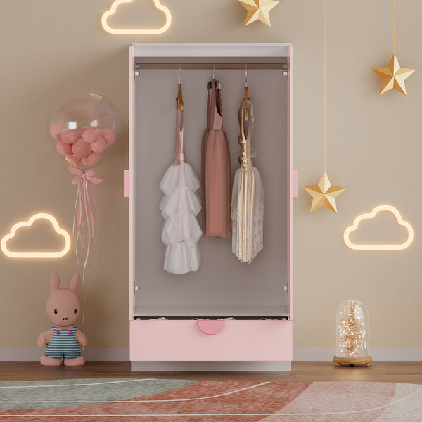 Armario para ropa de niños Sandnes con cajón [en.casa]