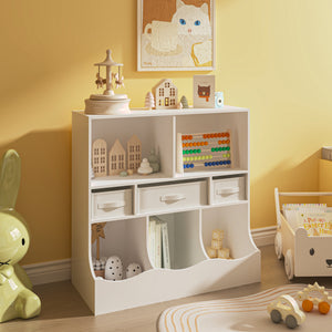Estantería infantil Vastesa 75x80x40 cm blanco [en.casa] - premiumXL