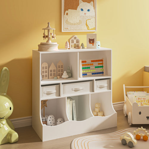 Estantería infantil Vastesa 75x80x40 cm blanco [en.casa] - premiumXL