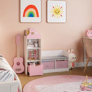 Banco para niños con estantería Vipsali [en.casa]
