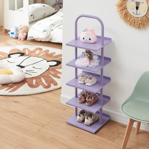 Estantería para zapatos infantiles Poytya acero 96x30x27 cm [en.casa]