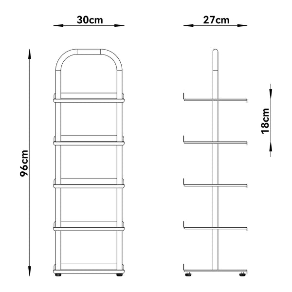 Estantería para zapatos infantiles Poytya acero 96x30x27 cm [en.casa]