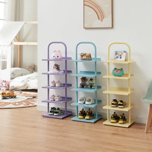 Estantería para zapatos infantiles Poytya acero 96x30x27 cm [en.casa]