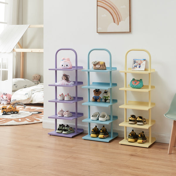 Estantería para zapatos infantiles Poytya acero 96x30x27 cm [en.casa]