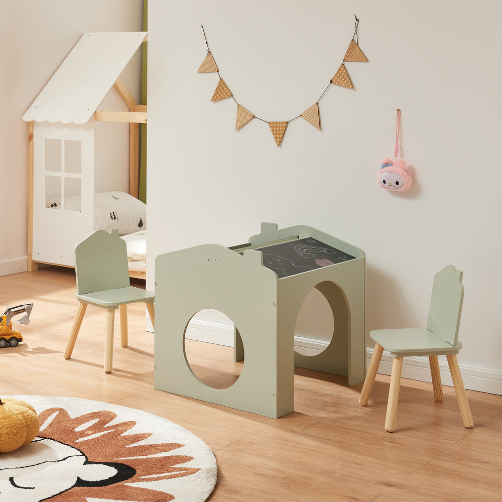 Mesa de dibujo para niños Romso Conjunto de mesa infantil con 2 sillas [en.casa]