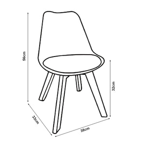 Silla para habitación infantil Elvdal juego de 2 acolchadas [en.casa]