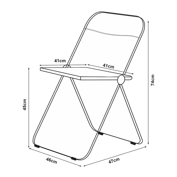 Conjunto de sillas plegables Pornainen [en.casa]