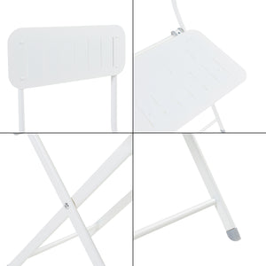 Silla plegable Sande juego de 2 acero [en.casa]