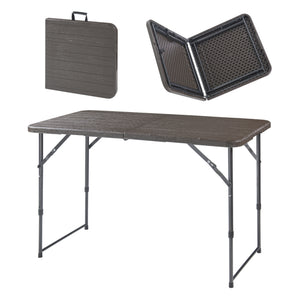 Mesa plegable regulable en altura Adelfia 120x60cm [en.casa] - premiumXL