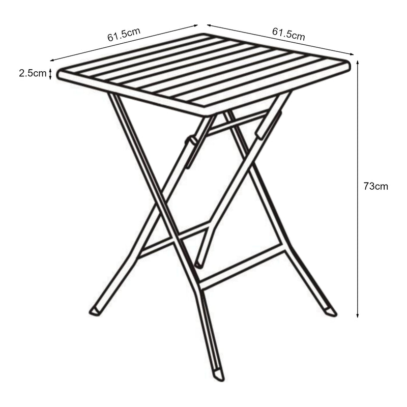 Esquema acotado Mesa plegable Lillestrøm [en.casa]
