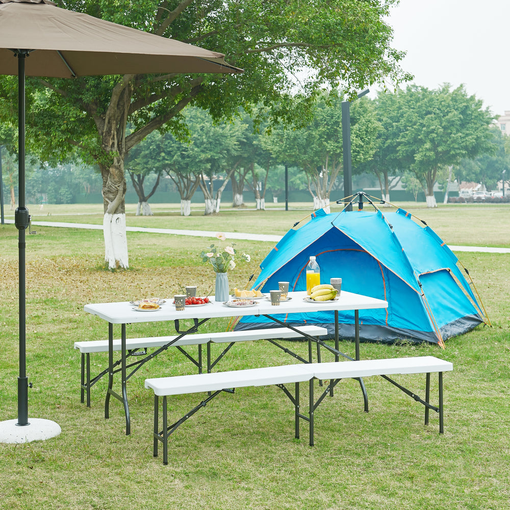 Mesa plegable Ljusnarsberg de plástico [en.casa] - premiumXL