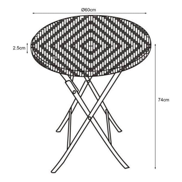 Mesa plegable Mark [en.casa]