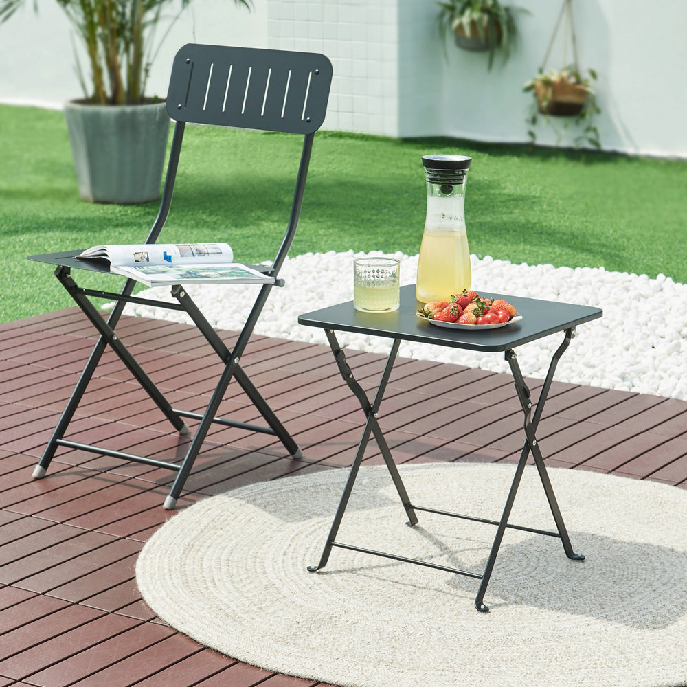 Mesa plegable Vegårshei acero 45x40x40 cm [en.casa]