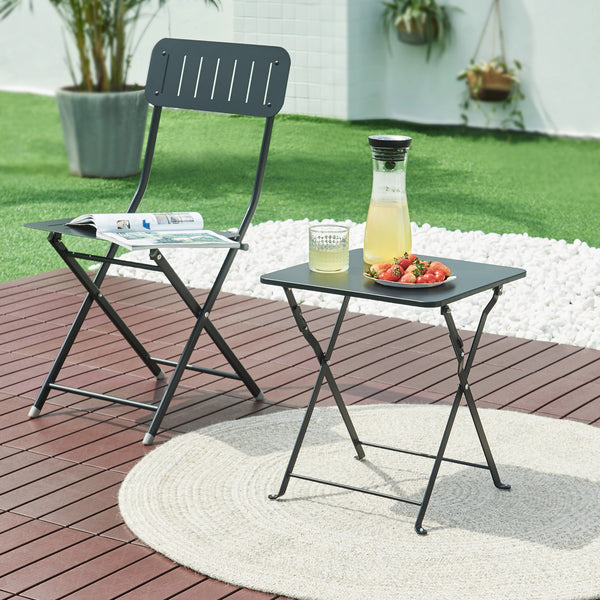Mesa plegable Vegårshei acero 45x40x40 cm [en.casa]