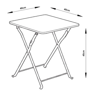 Mesa plegable Vegårshei acero 45x40x40 cm [en.casa]