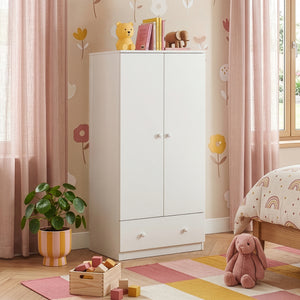 Armario ropero infantil Beldinupp con 2 puertas 123x60x40 cm [en.casa]