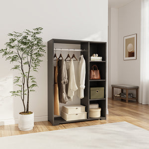 Perchero Burro Nesbyen con 4 estantes aglomerado 126x90x30 cm [en.casa]