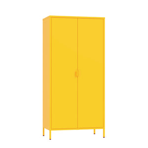 Armario Ropero Esteli 2 percheros 4 estantes 170x80x45cm - [en.casa] 