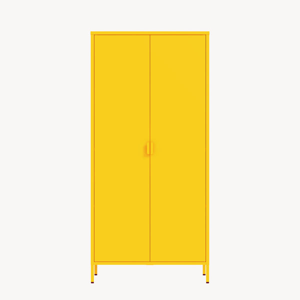Armario Ropero Esteli 2 percheros 4 estantes 170x80x45cm - [en.casa] 