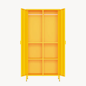 Armario Ropero Esteli 2 percheros 4 estantes 170x80x45cm - [en.casa] 