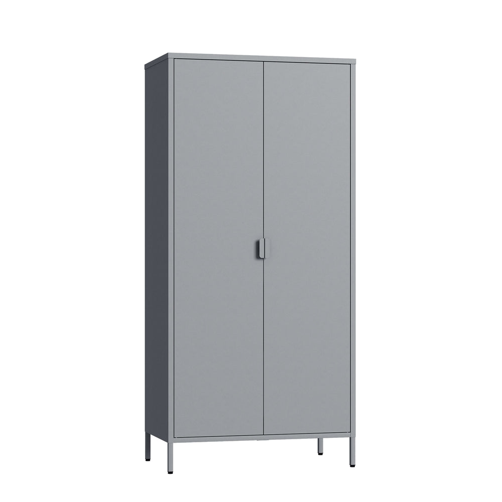 Armario Ropero Esteli 2 percheros 4 estantes 170x80x45cm - [en.casa] 