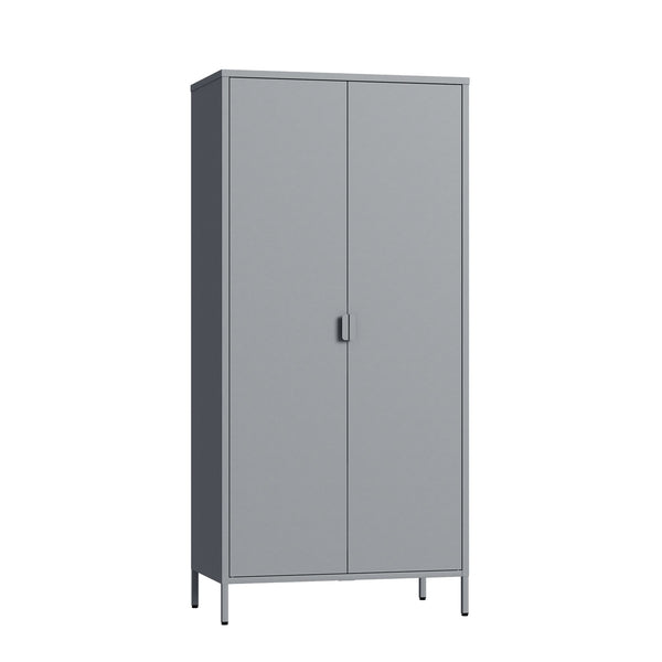 Armario Ropero Esteli 2 percheros 4 estantes 170x80x45cm - [en.casa] 