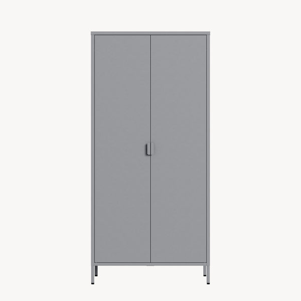 Armario Ropero Esteli 2 percheros 4 estantes 170x80x45cm - [en.casa] 